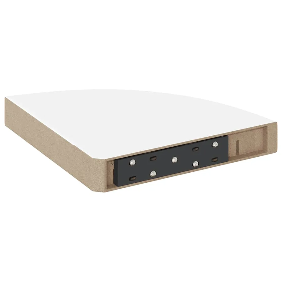 Étagère d'angle flottante Blanc brillant 25 x 25 x 3,8 cm MDF - 7