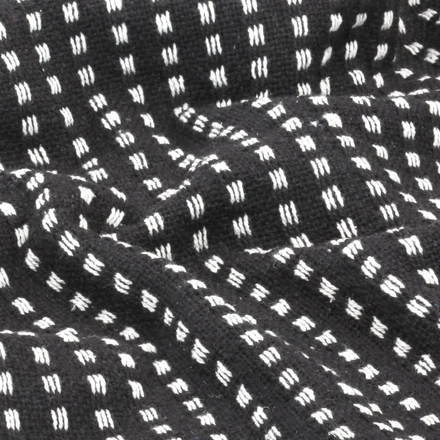 Couverture coton à carreaux 160x210 cm Noir - 5