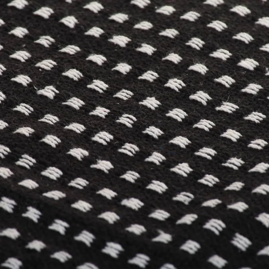 Couverture coton à carreaux 160x210 cm Noir - 6