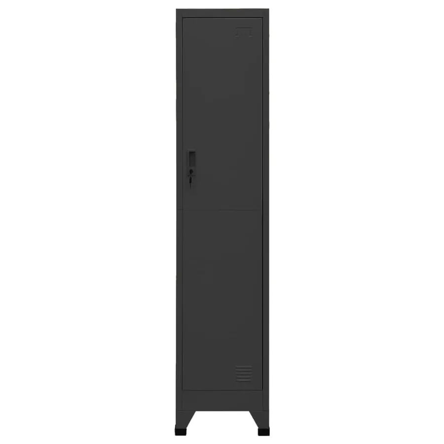 Armoire à casiers Anthracite 38x45x180 cm Acier - 3