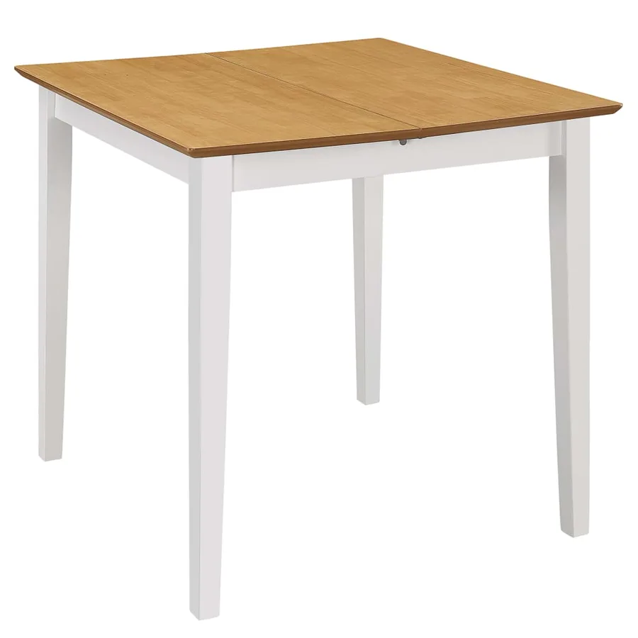 Table à manger extensible Blanc (80-120)x80x74 cm MDF - 3