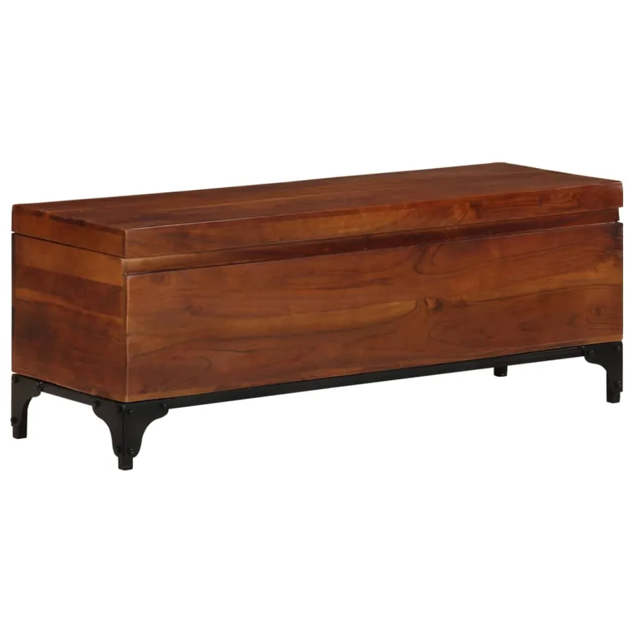 Coffre de rangement 110x35x41 cm Bois d'acacia solide
