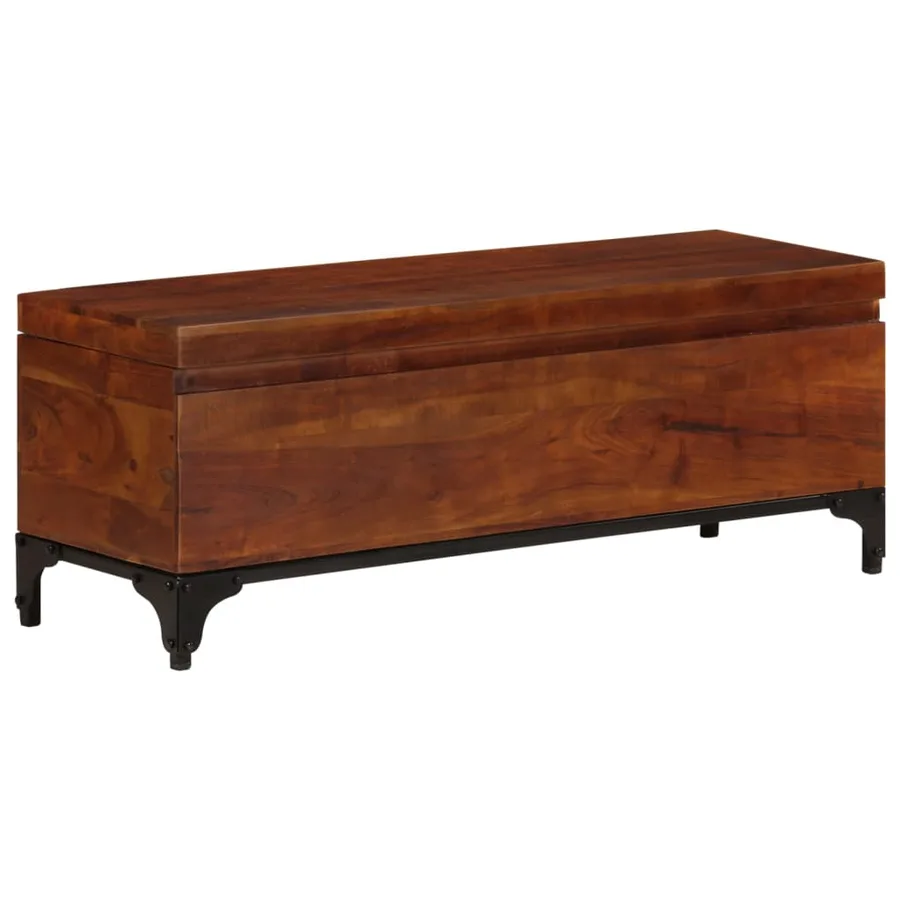 Coffre de rangement 110x35x41 cm Bois d'acacia solide - 13