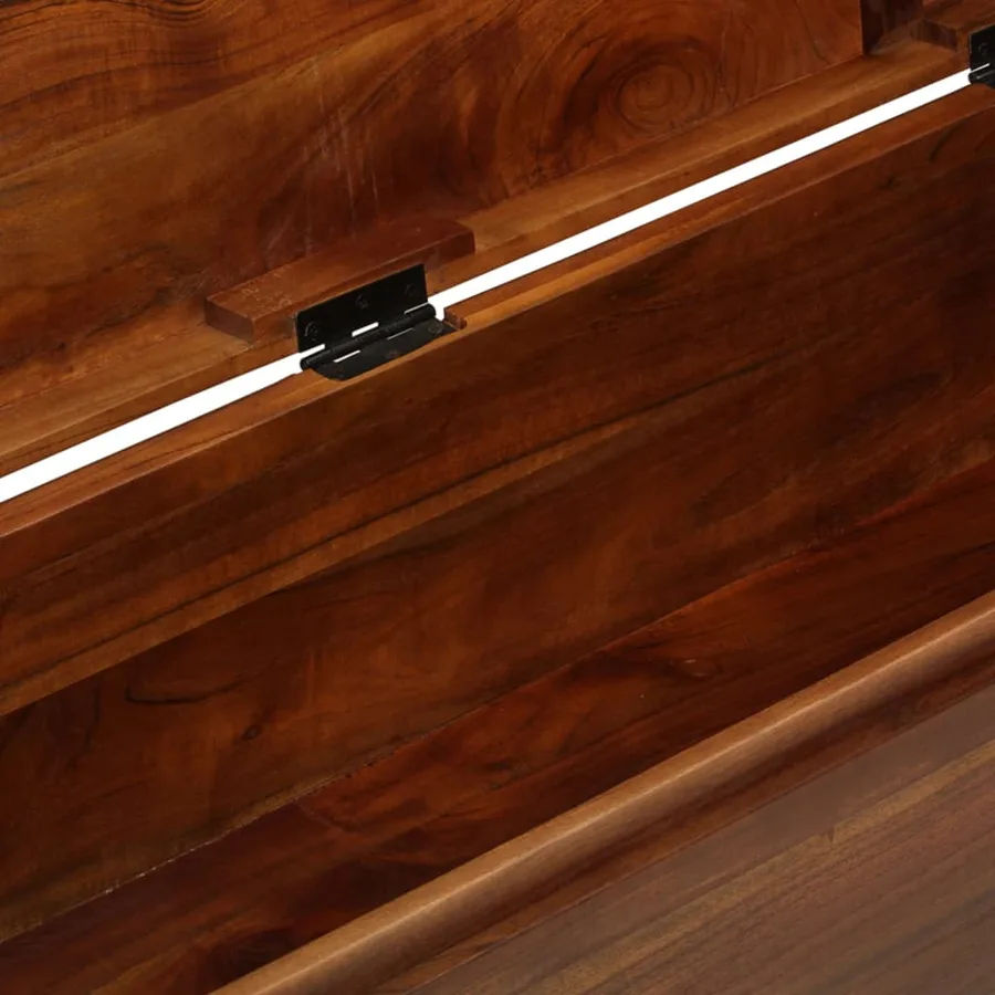 Coffre de rangement 110x35x41 cm Bois d'acacia solide - 7