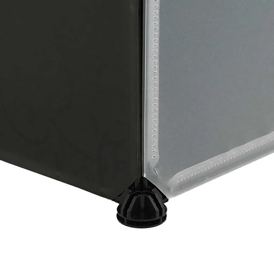 Armoire modulaire 9 compartiments noir et blanc 109x36,5x143 cm - 10
