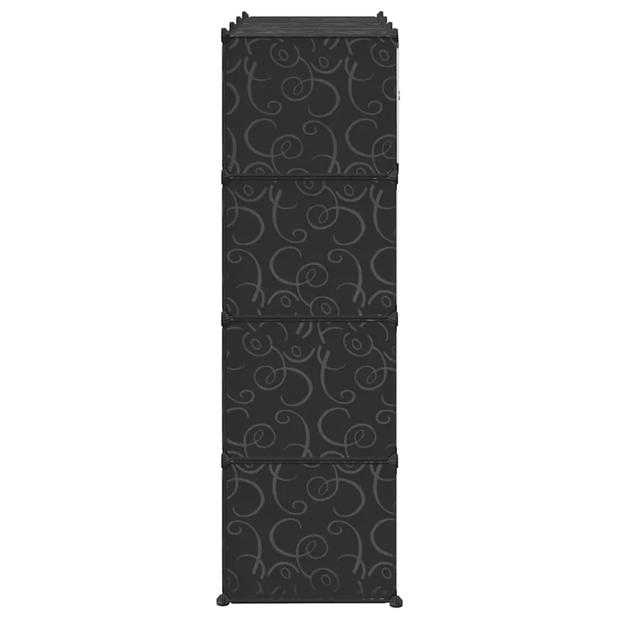 Armoire modulaire 9 compartiments noir et blanc 109x36,5x143 cm - 5