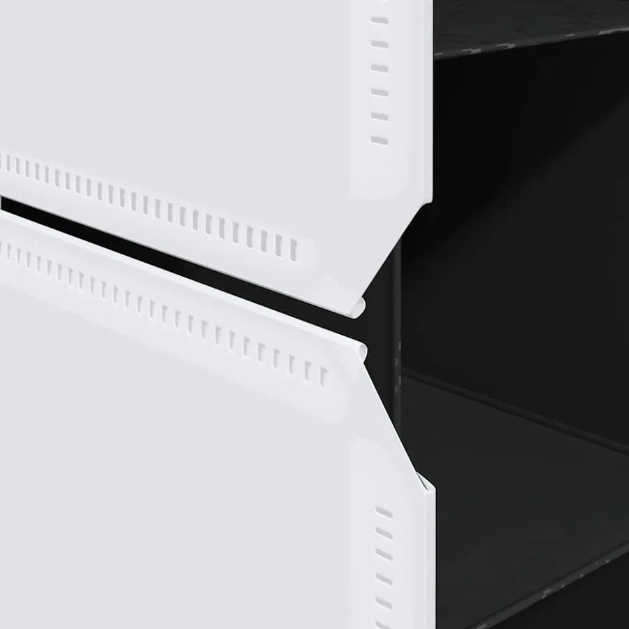 Armoire modulaire 9 compartiments noir et blanc 109x36,5x143 cm - 9