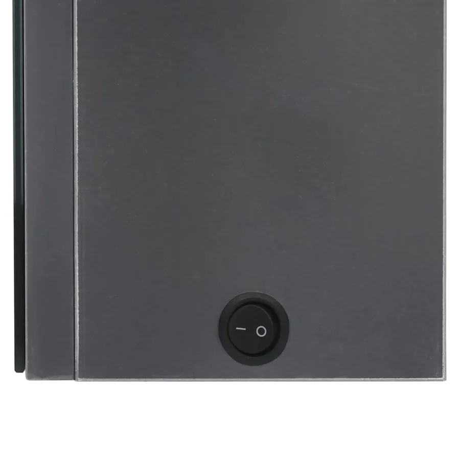 Armoire de salle de bain à miroir LED Gris brillant 62x14x60 cm - 6