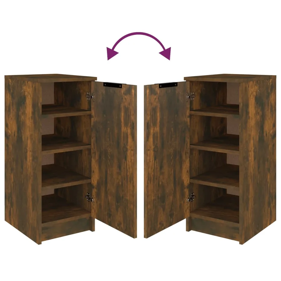 Armoire à chaussures Chêne fumé 30x35x70 cm Bois d'ingénierie - 8