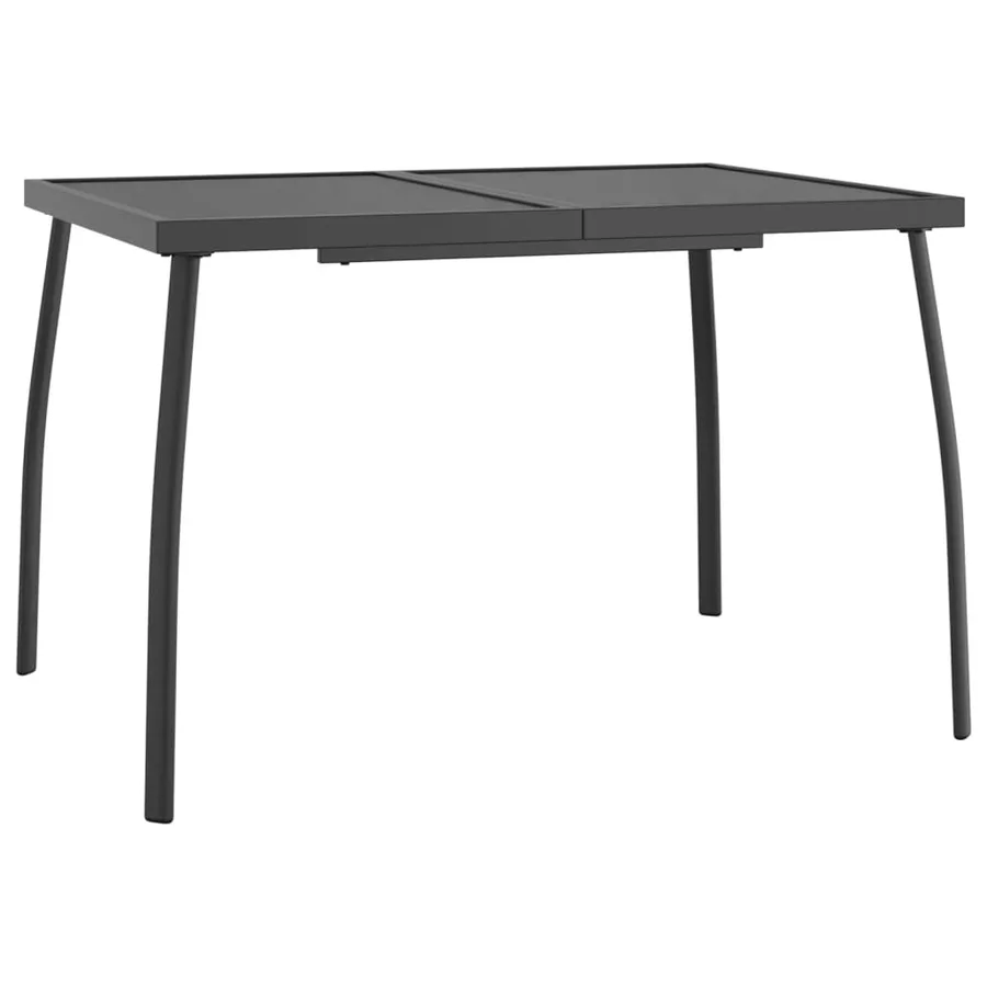 Table de jardin anthracite 110x80x72 cm Treillis d'acier - 2
