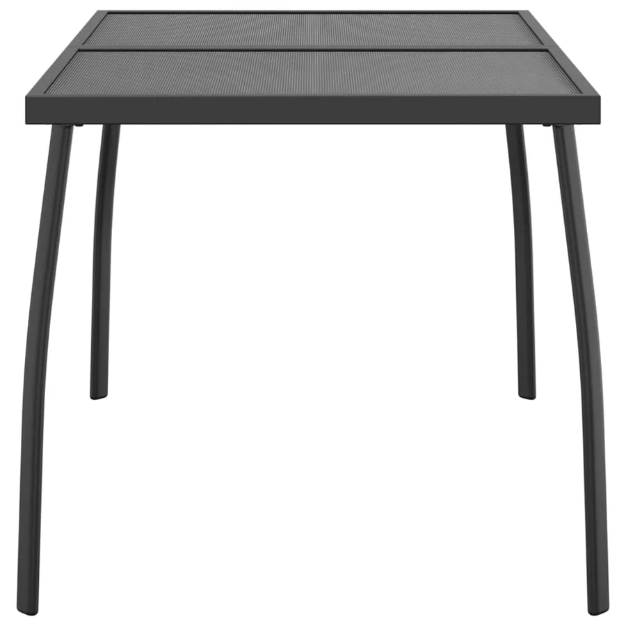 Table de jardin anthracite 110x80x72 cm Treillis d'acier - 4