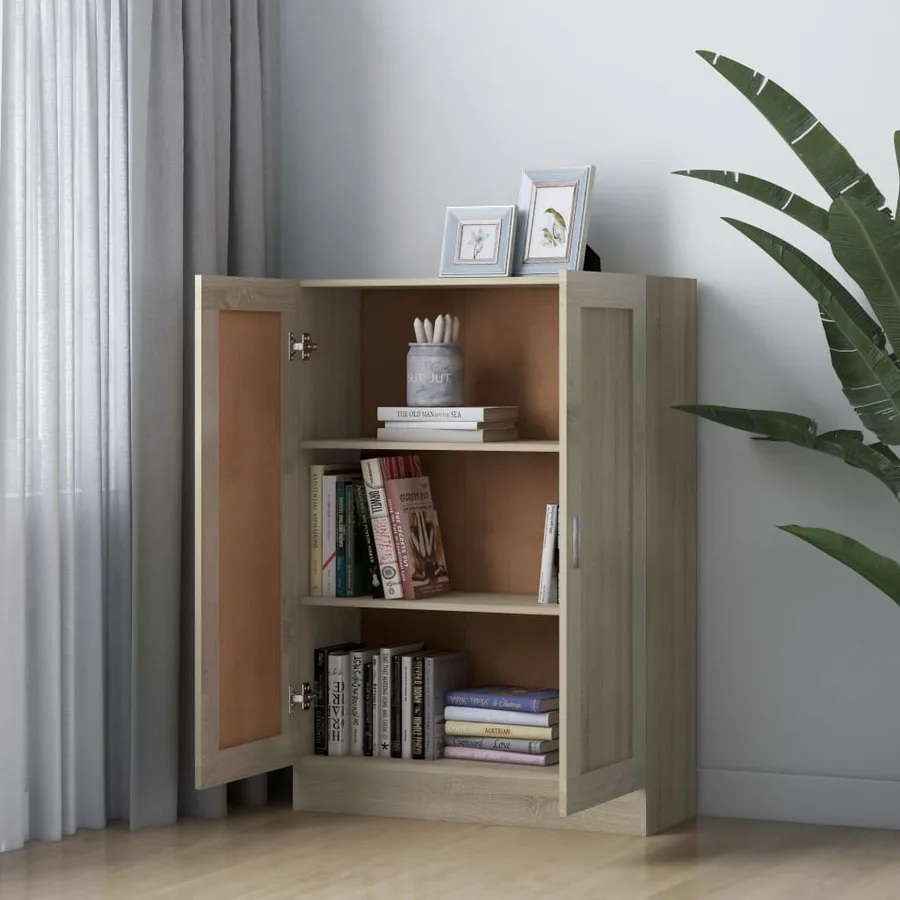 Bibliothèque Chêne sonoma 82,5x30,5x115 cm Bois d'ingénierie - 3