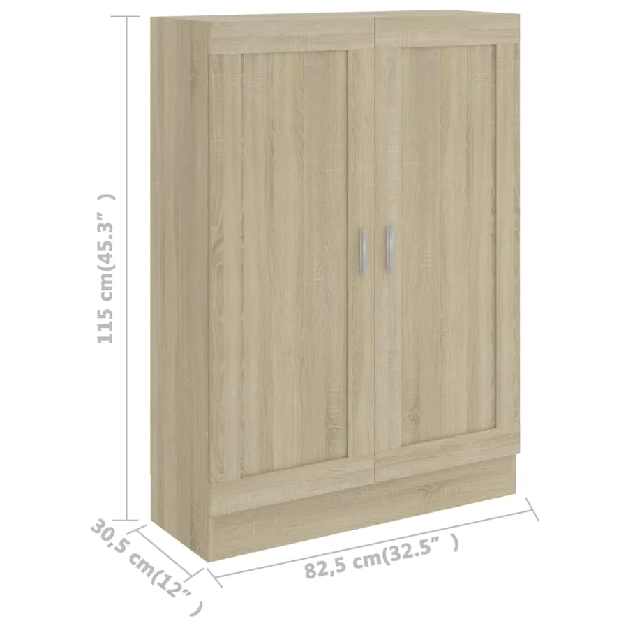 Bibliothèque Chêne sonoma 82,5x30,5x115 cm Bois d'ingénierie - 8