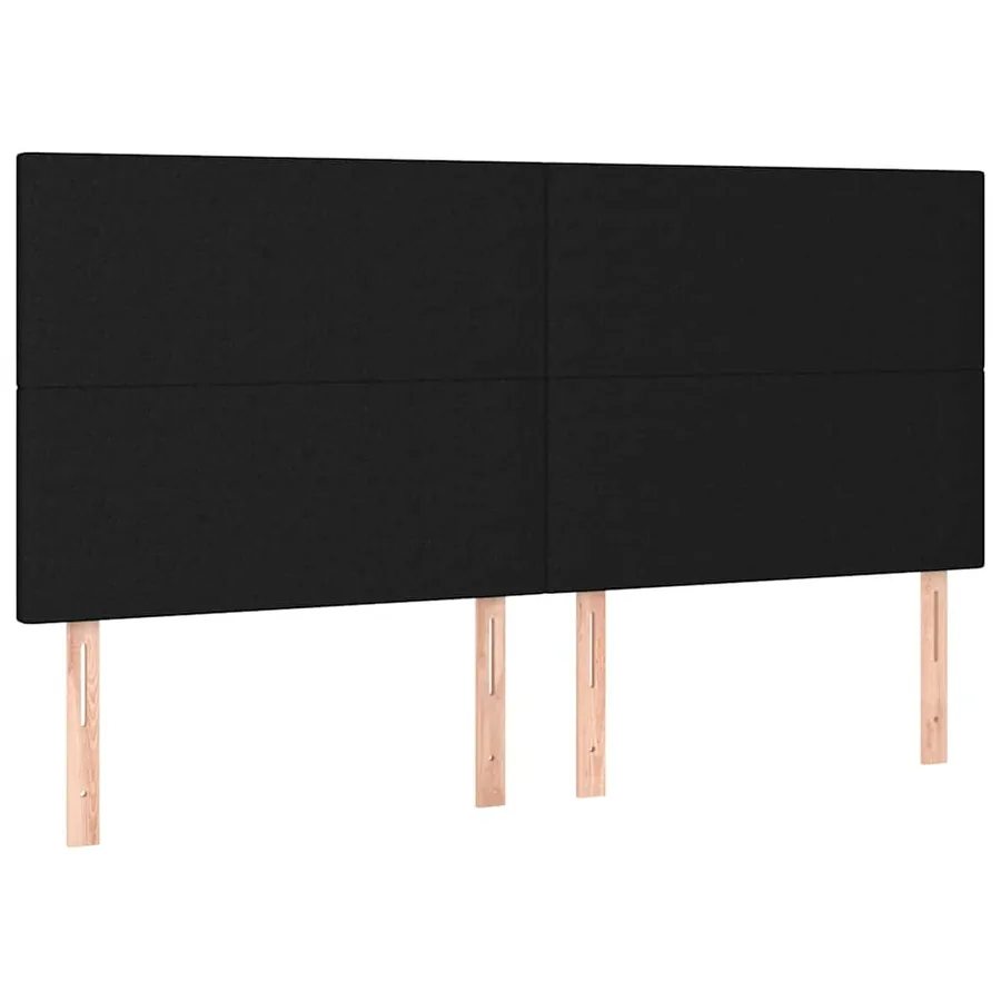Sommier à lattes de lit avec matelas Noir 180x200 cm Tissu - 6