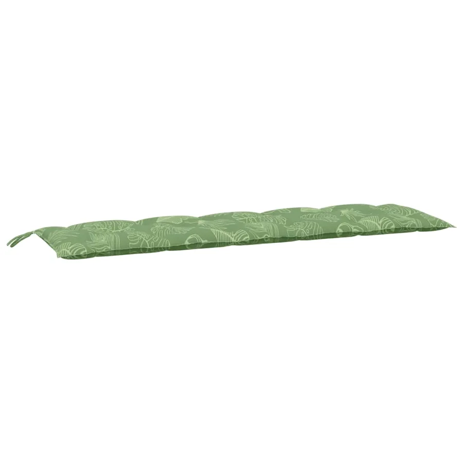 Coussin de banc de jardin motif de feuilles 180x50x7 cm - 2