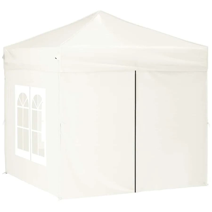 Tente de réception pliable avec parois Crème 2x2 m - 3