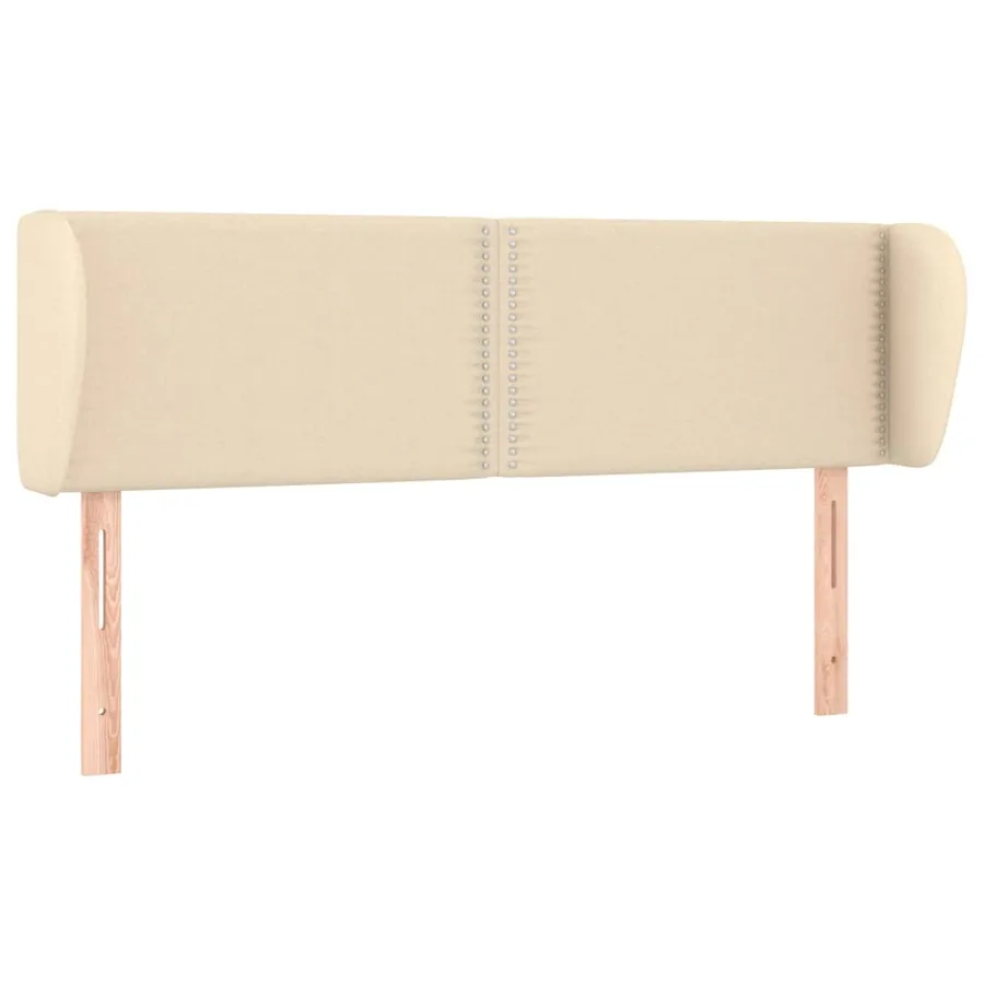 Tête de lit avec oreilles Crème 147x23x78/88 cm Tissu - 2
