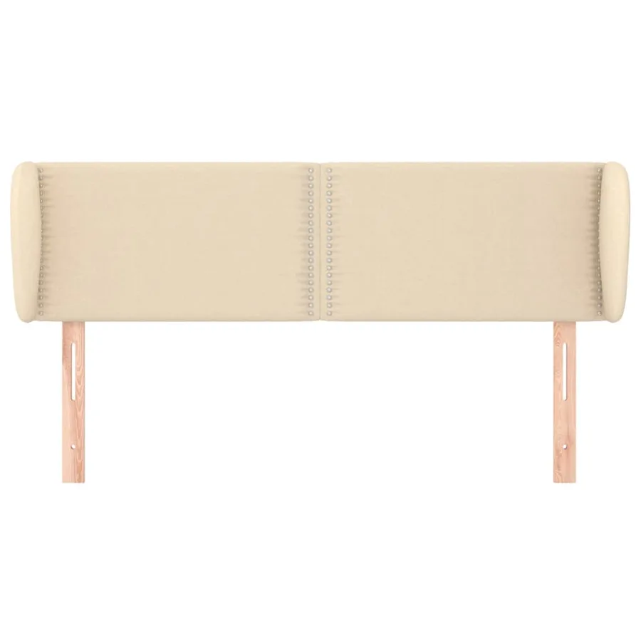 Tête de lit avec oreilles Crème 147x23x78/88 cm Tissu - 3