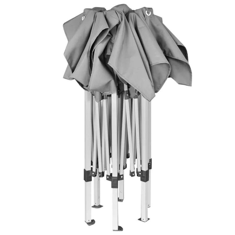 Chapiteau hexagonal pliable Gris 3,6x3,1 m - 3