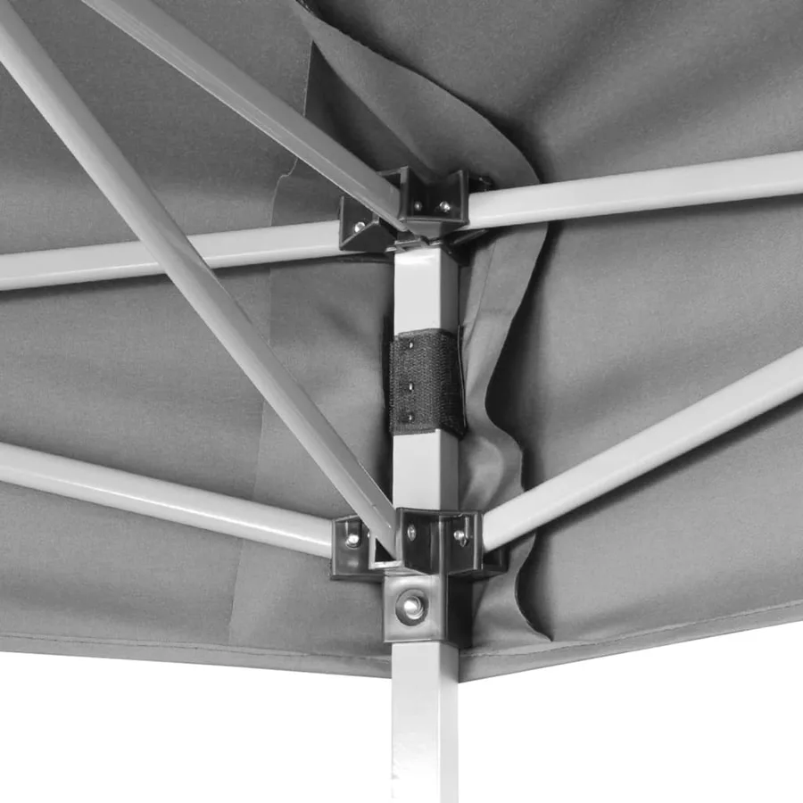 Chapiteau hexagonal pliable Gris 3,6x3,1 m - 5