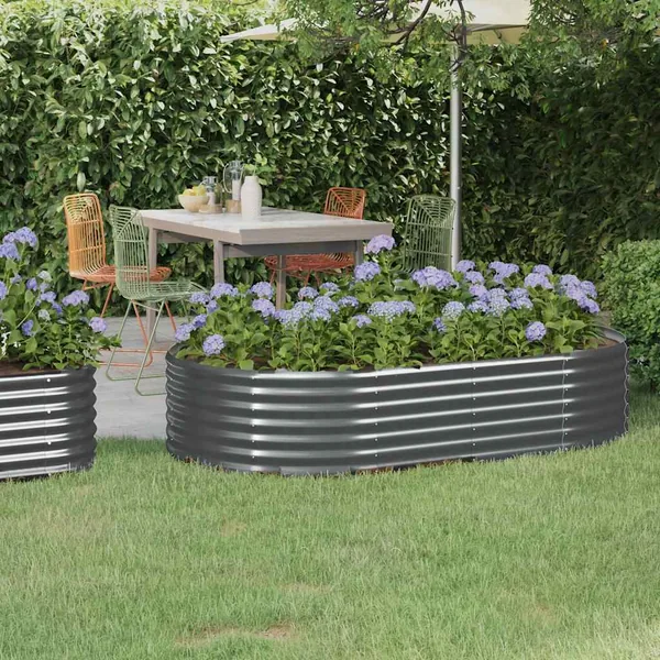 Lit surélevé de jardin Acier galvanisé Anthracite