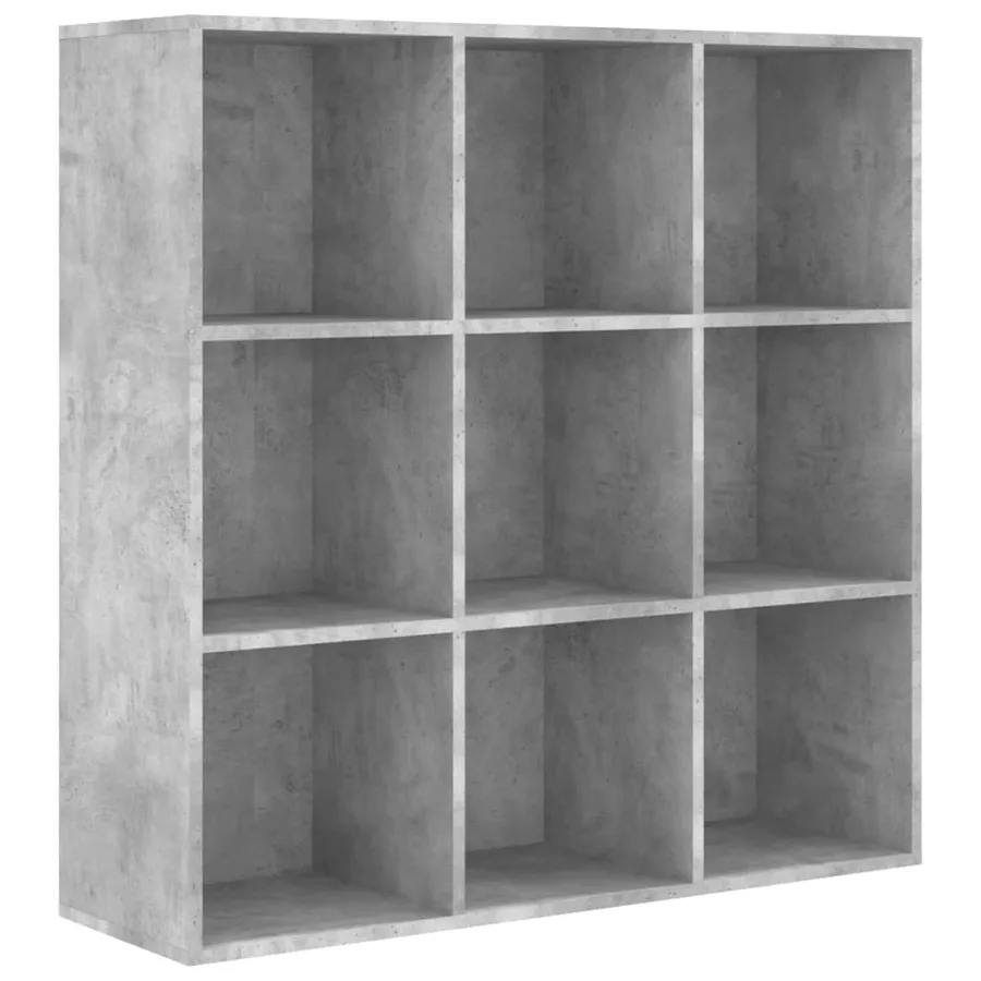 Bibliothèque gris béton 98x29x97,5 cm bois d'ingénierie - 2