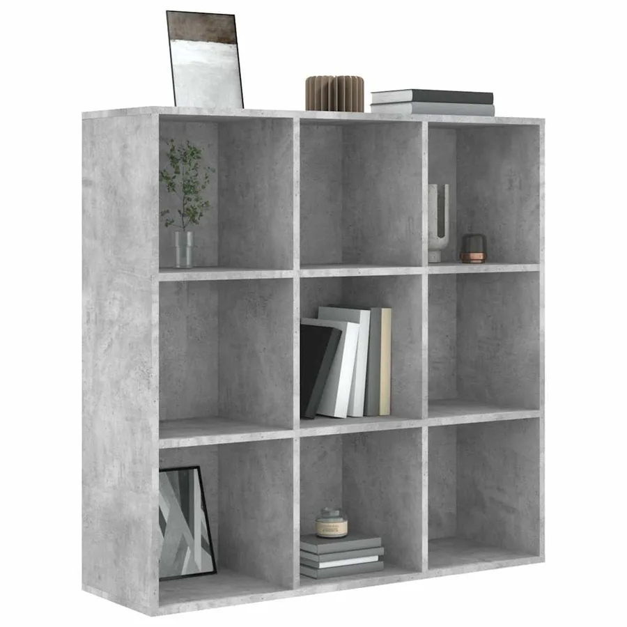 Bibliothèque gris béton 98x29x97,5 cm bois d'ingénierie - 3
