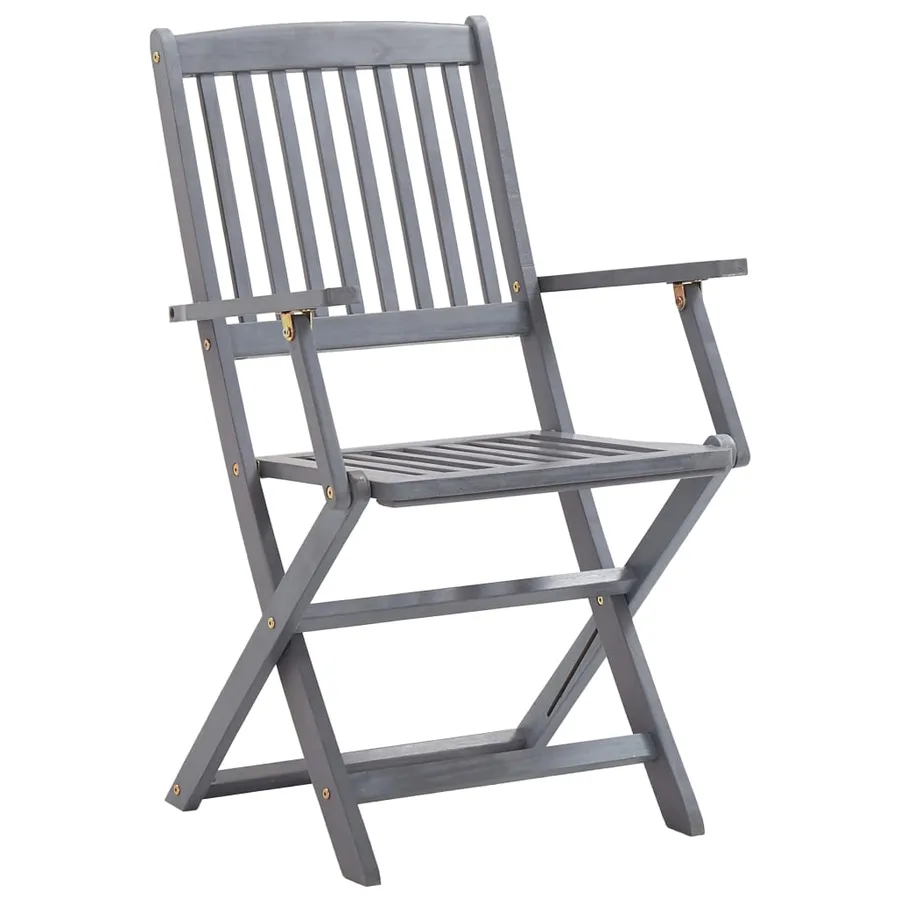 Chaises pliables d'extérieur lot de 2 et coussins Bois d'acacia - 4