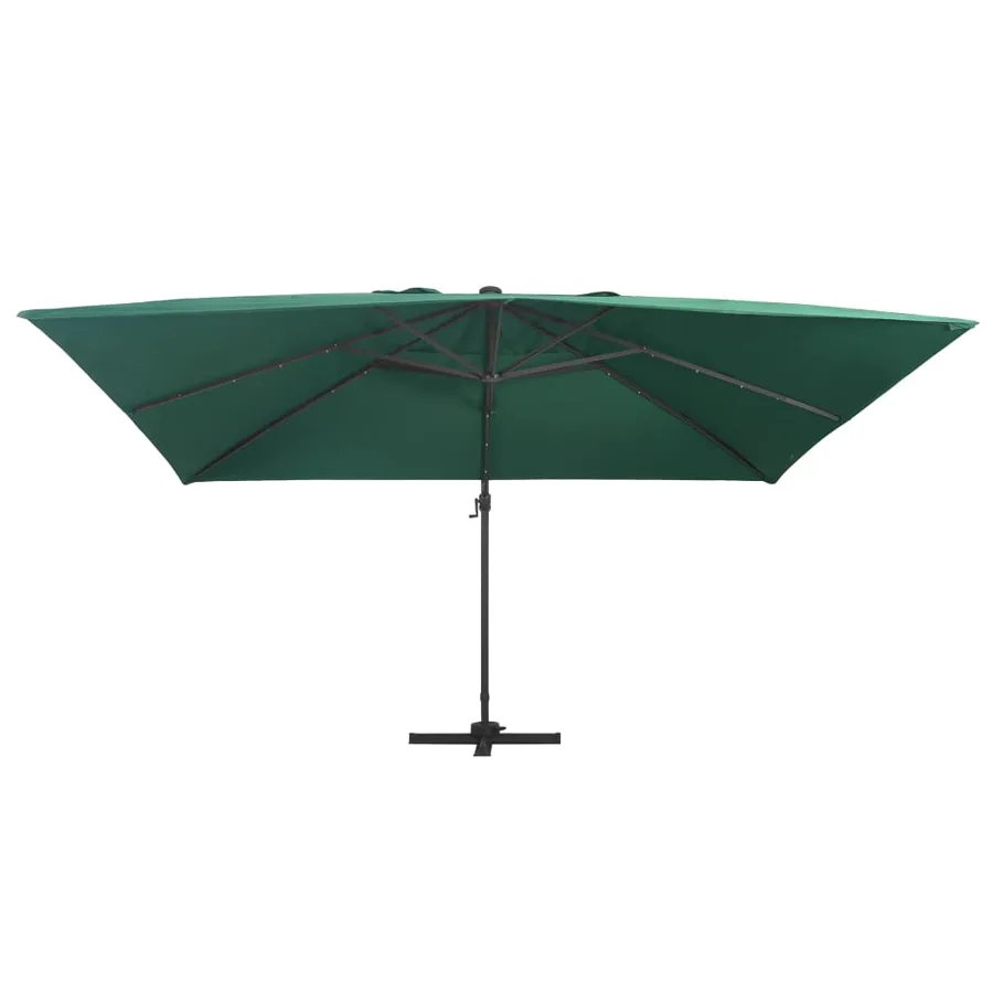 Parasol de jardin en porte-à-faux lumières LED mât en aluminium - 2