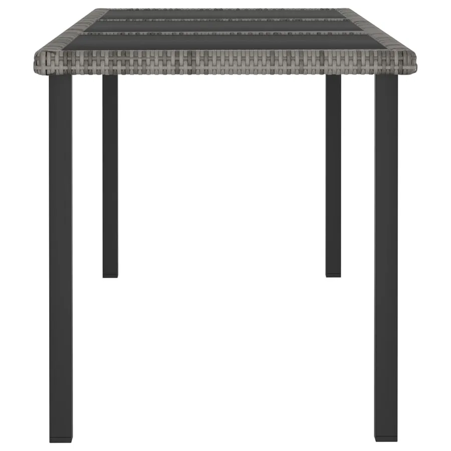 Ensemble à manger de jardin 9 pcs Résine tressée Gris - 5