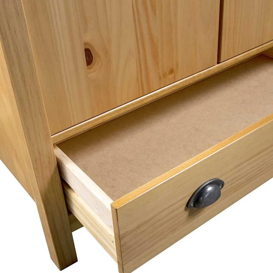 Garde-robe à 2 portes Hill 89x50x170 cm Bois de pin solide - 5