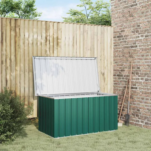 Coffre de rangement de jardin Vert 129x67x65 cm