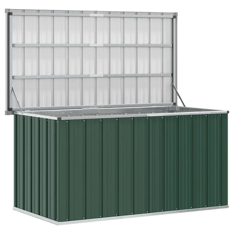 Coffre de rangement de jardin Vert 129x67x65 cm - 3