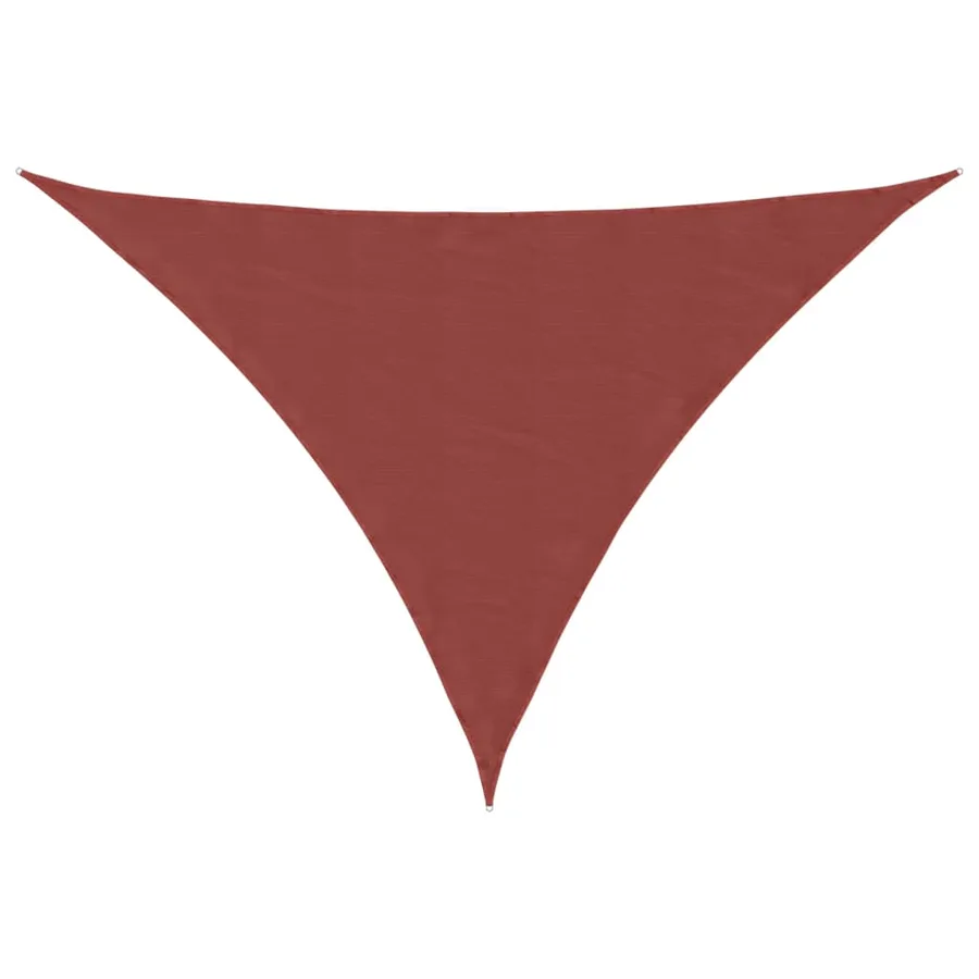 Voile de parasol tissu oxford triangulaire 5x5x6 m terre cuite - 2