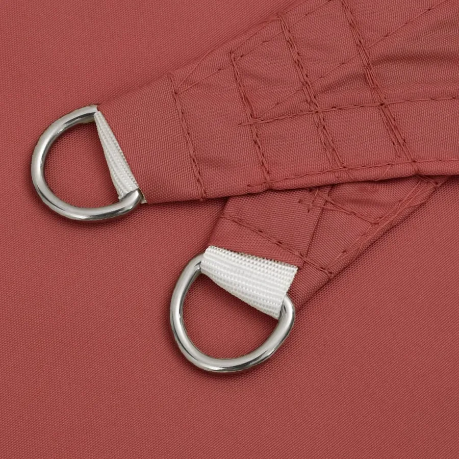 Voile de parasol tissu oxford triangulaire 5x5x6 m terre cuite - 6
