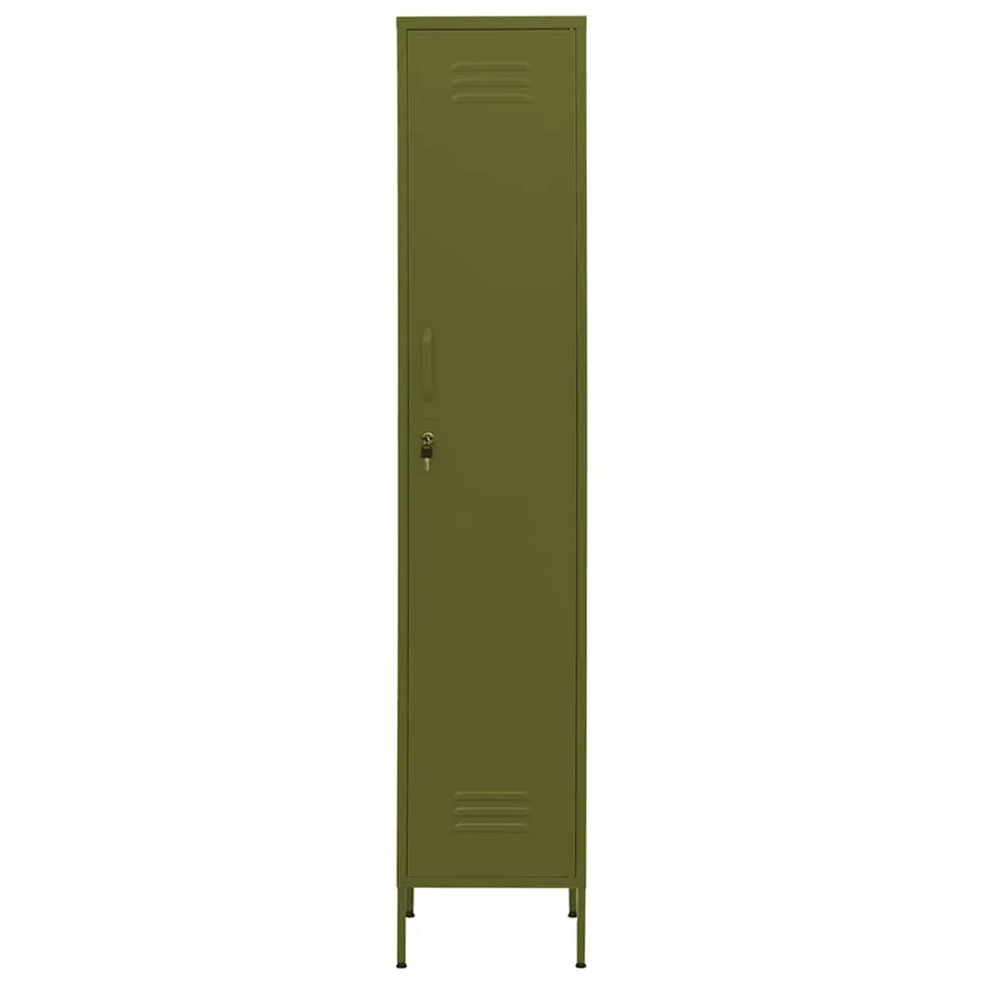 Armoire à casiers Vert olive 35x46x180 cm Acier - 3