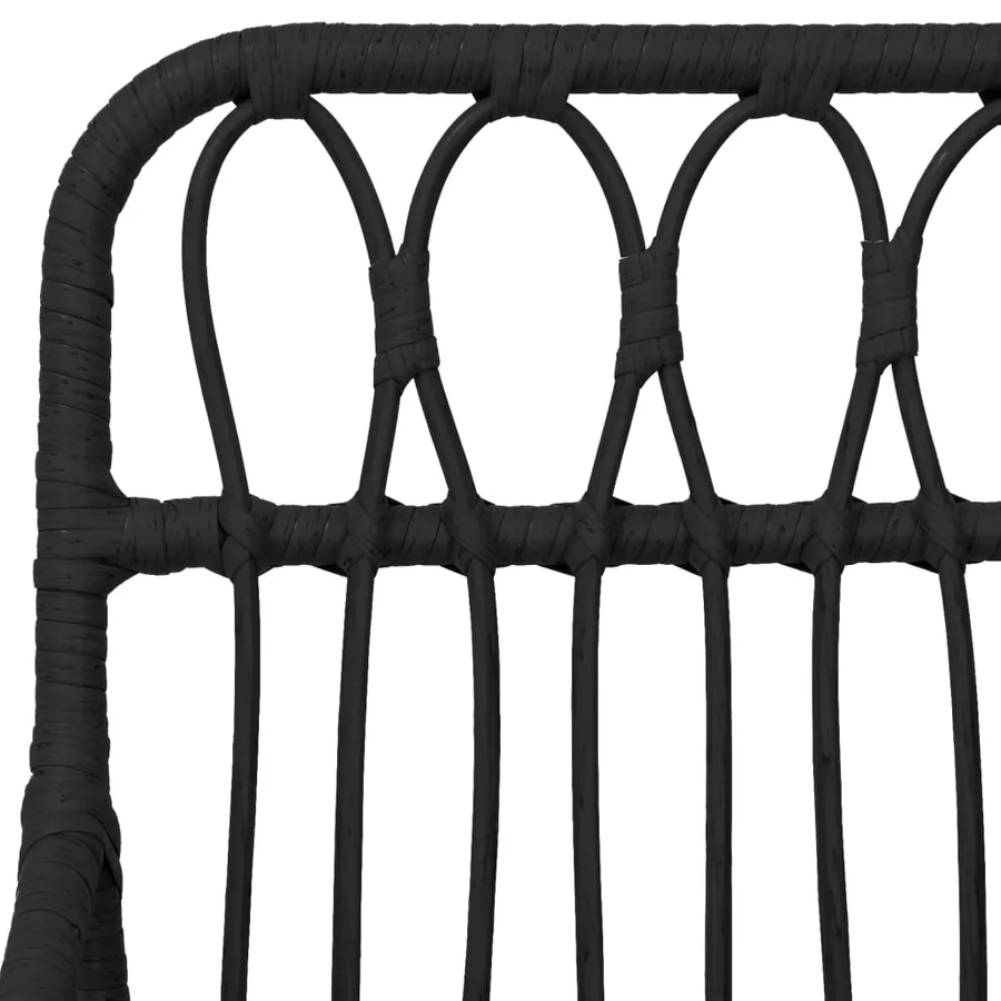 Chaises de jardin lot de 2 avec accoudoir Noir 56x64x80 cm - 7
