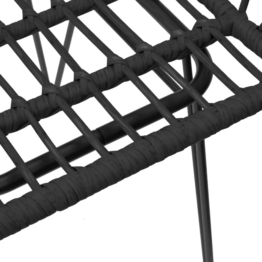 Chaises de jardin lot de 2 avec accoudoir Noir 56x64x80 cm - 8