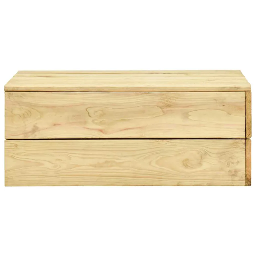 Salon de jardin 2 pcs Bois de pin imprégné - 9
