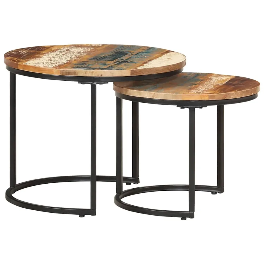 Tables gigognes 2 pcs Bois de récupération massif - 10