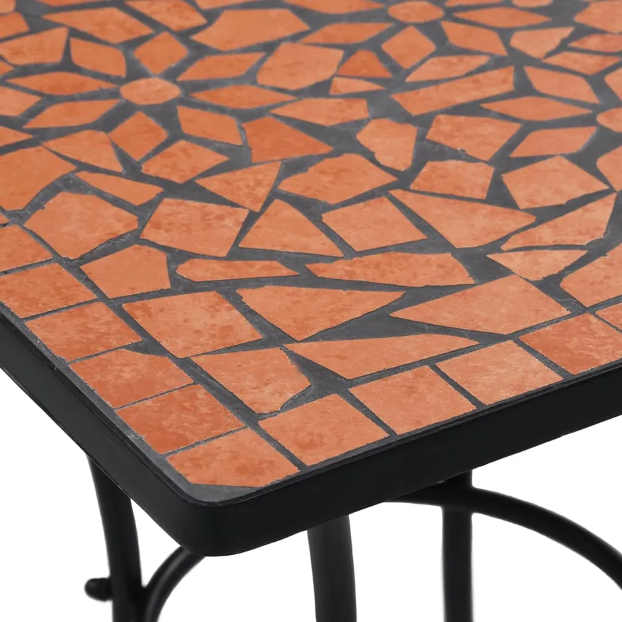 Table de bistro mosaïque Terre cuite 60 cm Céramique - 6