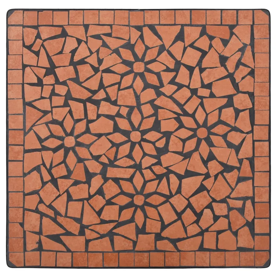 Table de bistro mosaïque Terre cuite 60 cm Céramique - 7
