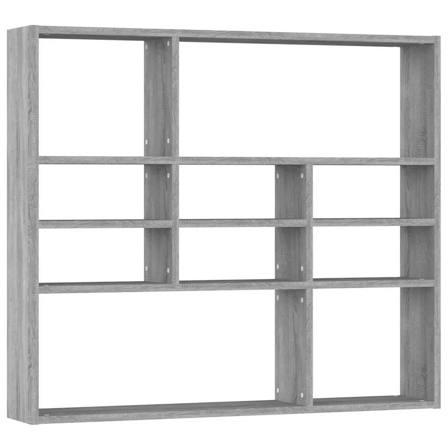 Étagère murale Sonoma gris 90x16x78 cm Bois ingénierie - 2