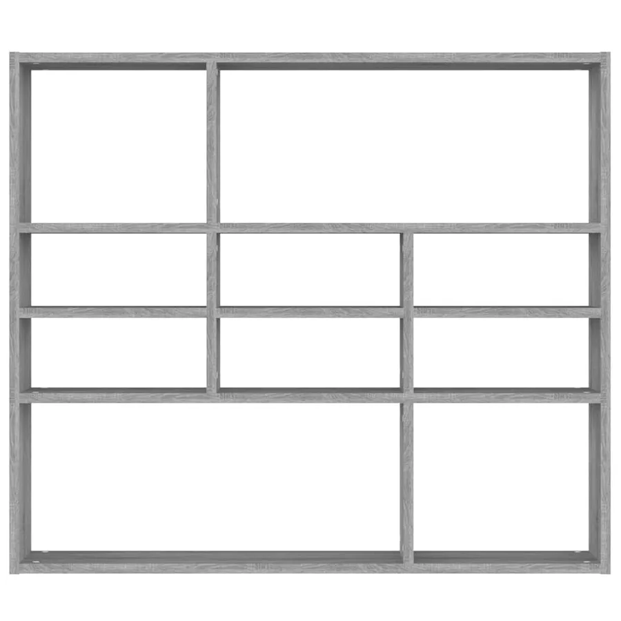 Étagère murale Sonoma gris 90x16x78 cm Bois ingénierie - 4