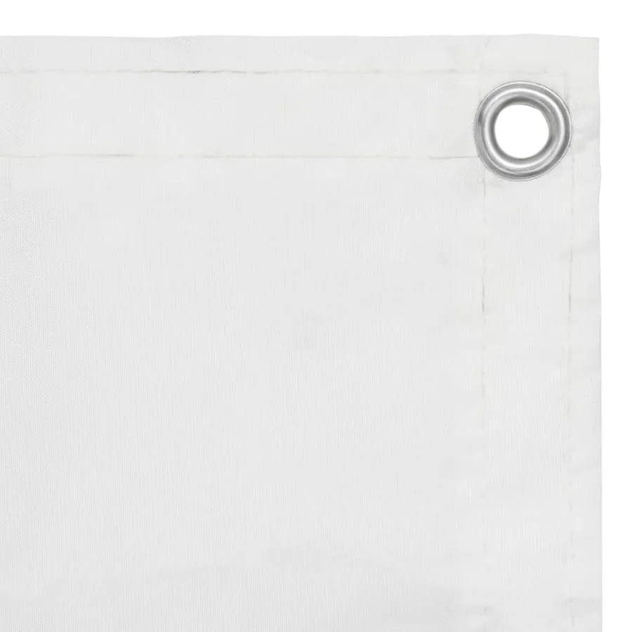Écran de balcon Blanc 120x500 cm Tissu Oxford - 2