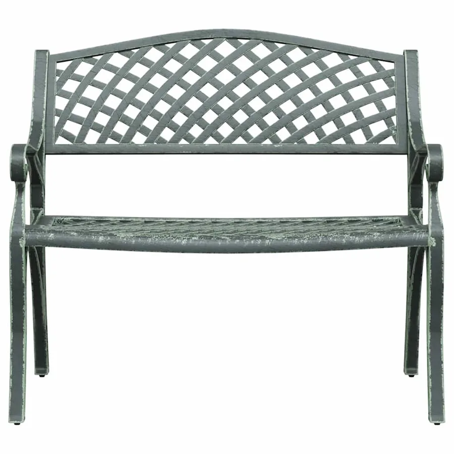 Banc de jardin 102 cm Aluminium coulé Vert - 3