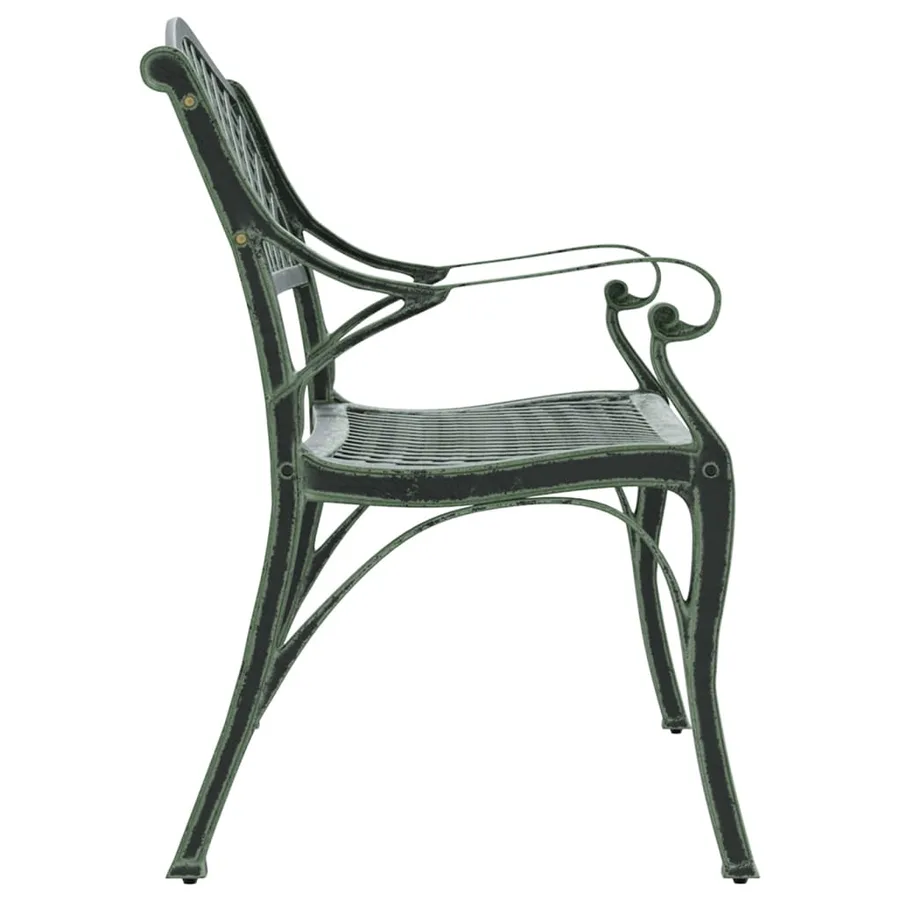 Banc de jardin 102 cm Aluminium coulé Vert - 4
