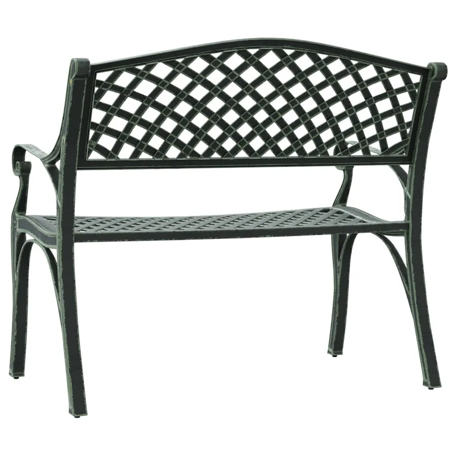 Banc de jardin 102 cm Aluminium coulé Vert - 5