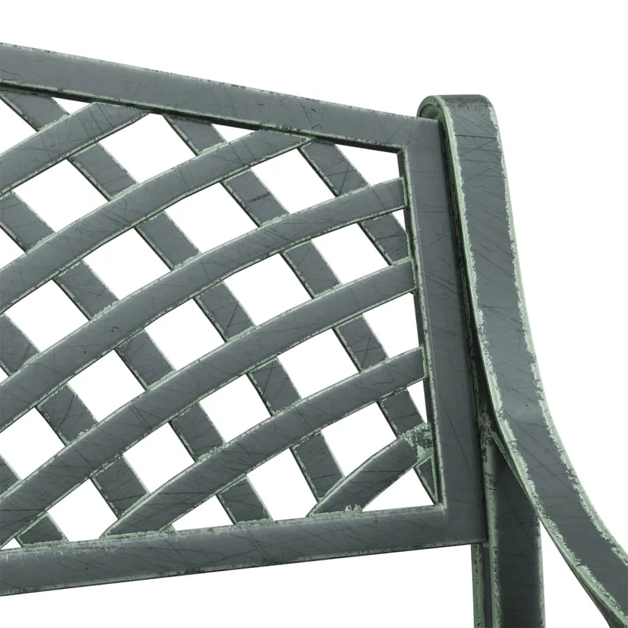 Banc de jardin 102 cm Aluminium coulé Vert - 6