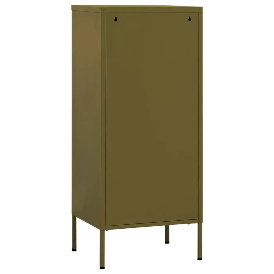 Armoire de rangement Vert olive 42,5x35x101,5 cm Acier - 5